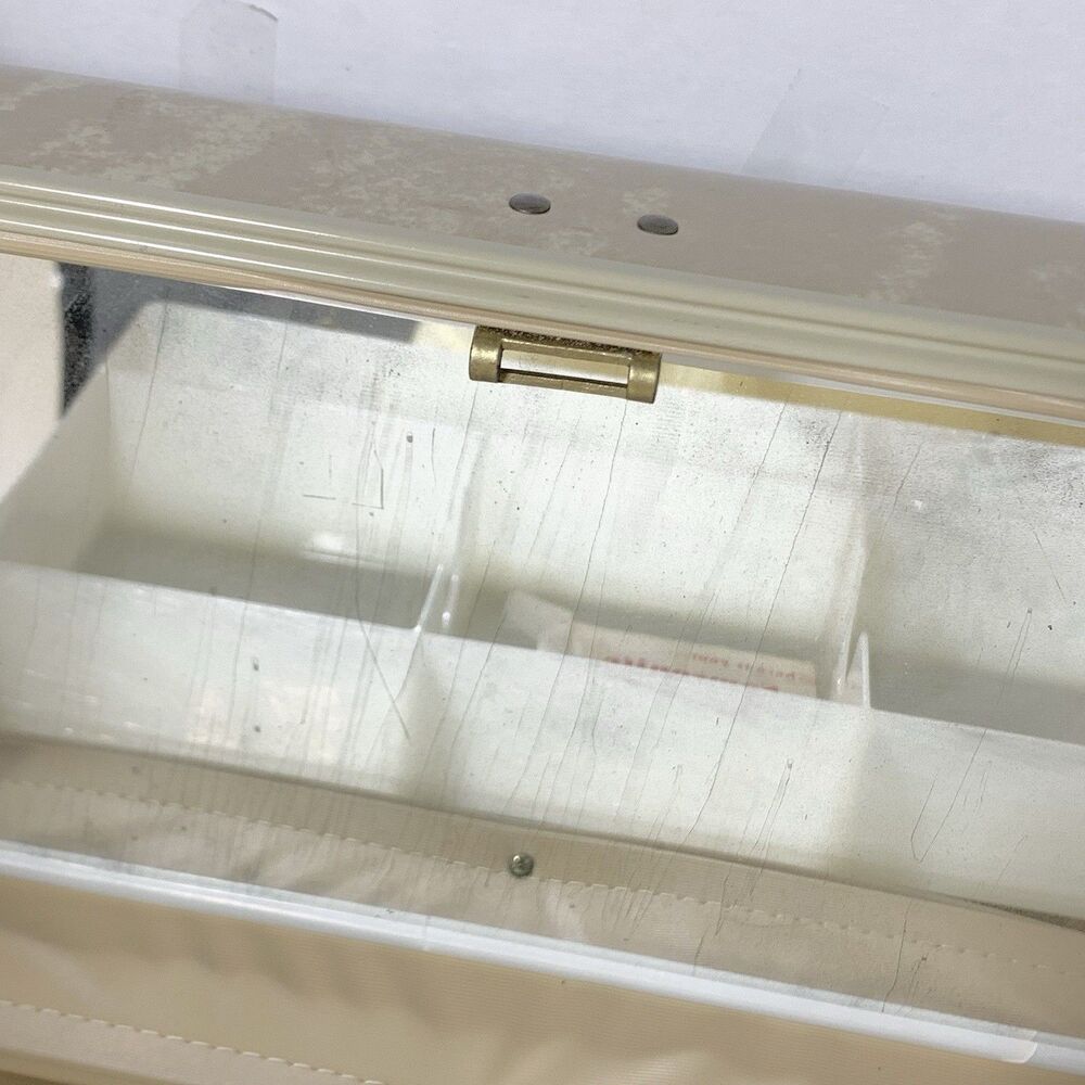 Vintage Samsonite Streamlite Travel Case Marble Make-Up Luggage Mirror Tray Key - Picture 8 of 16